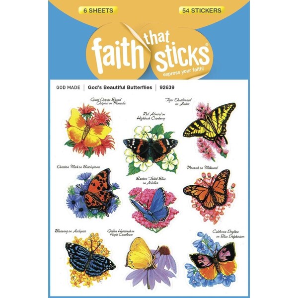 Rarity Faith That Sticks Gods Beautiful Butterflies Sticker - RA3319745