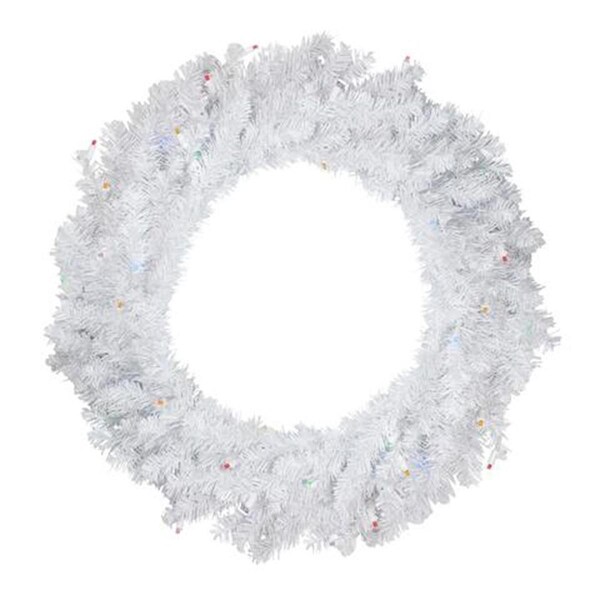 Queens Of Christmas 3 ft. White Sequoia Pre-Lit with LED Wreath, Multi Color - GWWSQ-03-L5M