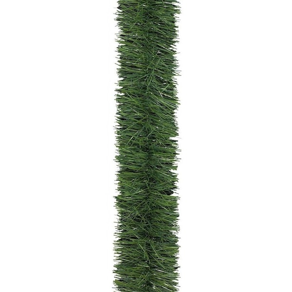 Holiday Trims Garland, 15 ft L, PVC, Natural Green, Indoor - 3399075