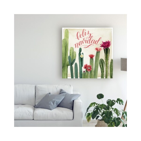 Trademark Fine Art Grace Popp 'Christmas Cactus I' Canvas Art, 14x14 - WAG10417-C1414GG