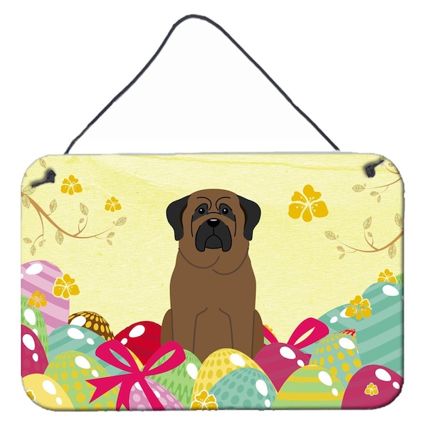 Carolines Treasures Easter Eggs Bullmastiff Wall or Door Hanging Prints - BB6084DS812