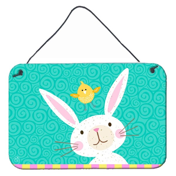 Carolines Treasures Happy Easter Rabbit Wall or Door Hanging Prints - VHA3032DS812