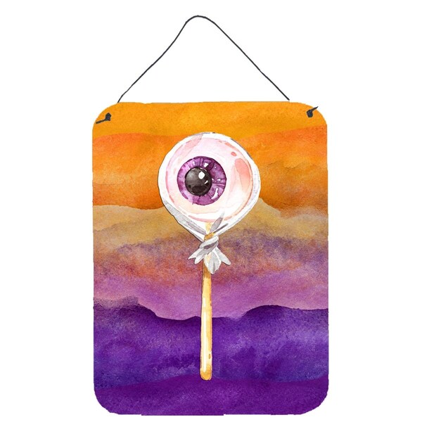 Carolines Treasures Halloween Eye Ball Lollipop Wall or Door Hanging Prints - BB7467DS1216