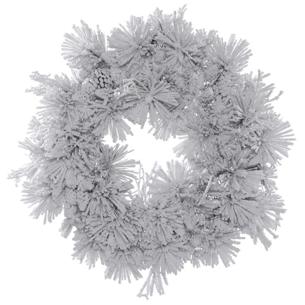 Vickerman 48 in. Flocked Alberta Artificial Christmas Wreath Unlit with 210 Tip Count - A155347