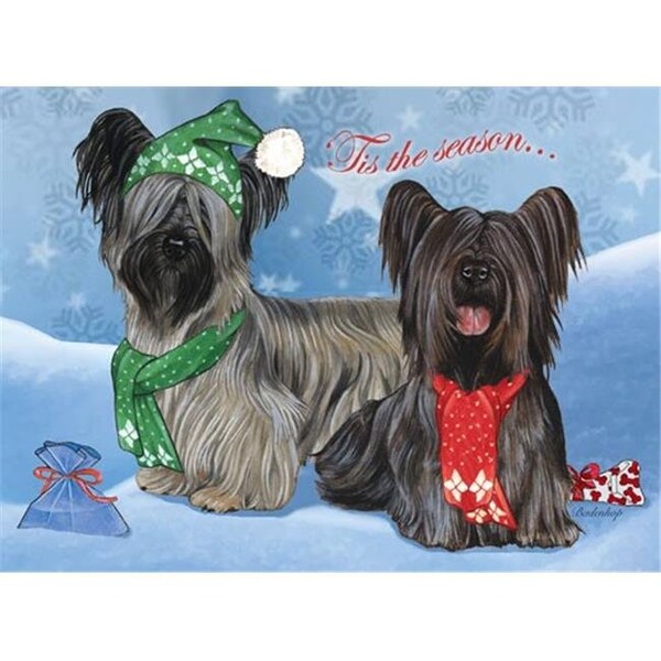 Pipsqueak Productions Pipsqueak Productions C729 Skye Terrier Christmas Boxed Cards - Pack of 10 - C729