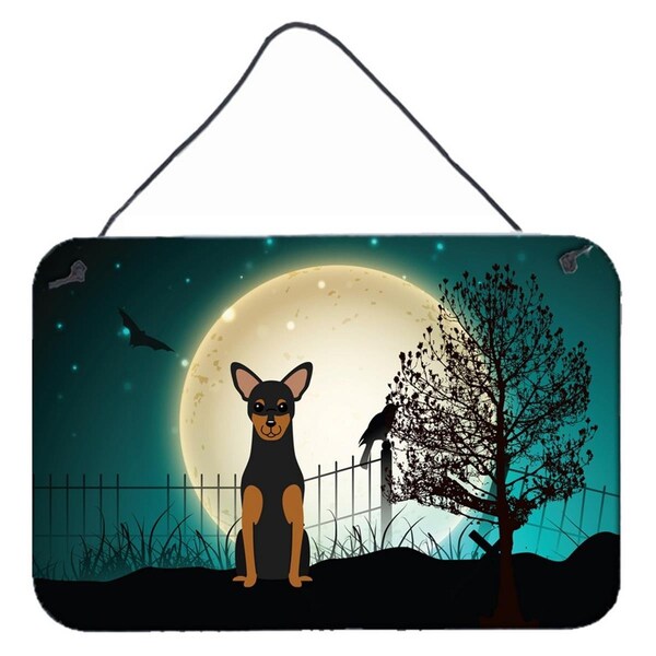 Carolines Treasures Halloween Scary Manchester Terrier Wall or Door Hanging Prints - BB2218DS812