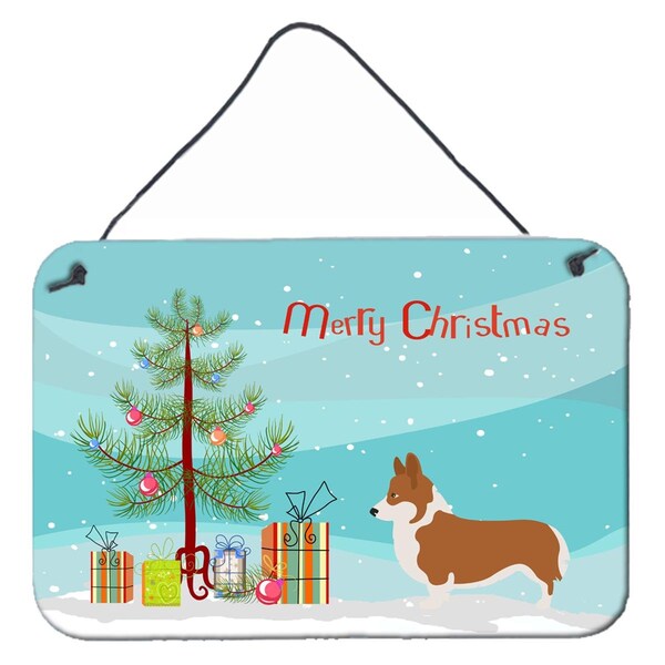Carolines Treasures Pembroke Welsh Corgi Christmas Wall or Door Hanging Prints - BB8482DS812