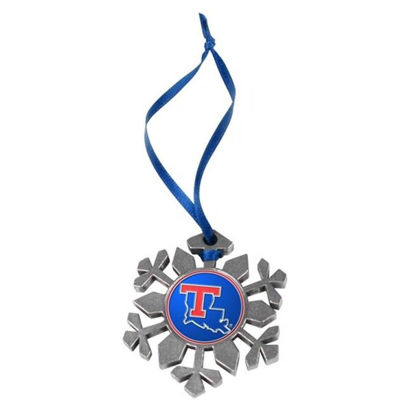 Linkswalker LinksWalker LW-CO3-LTU-SFO Louisiana Tech Bulldogs-Snow Flake Ornament - LW-CO3-LTU-SFO