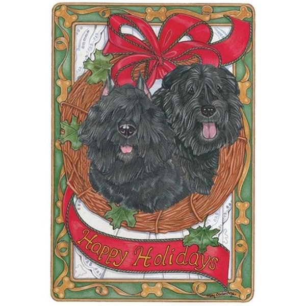 Pipsqueak Productions Pipsqueak Productions C502 Holiday Boxed Cards- Bouvier Des Flandres - C502