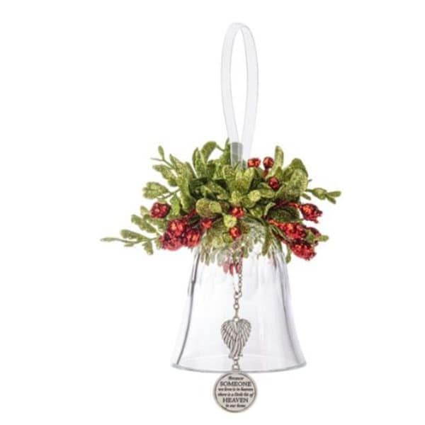 Tistheseason 5 in. Angel Wings Bell Because Someone We Love & Heaven in Our Home Ornament - TI3324870