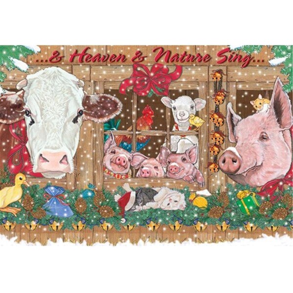 Pipsqueak Productions Mix Holiday Farm Christmas Boxed Cards -10PK - PI392987