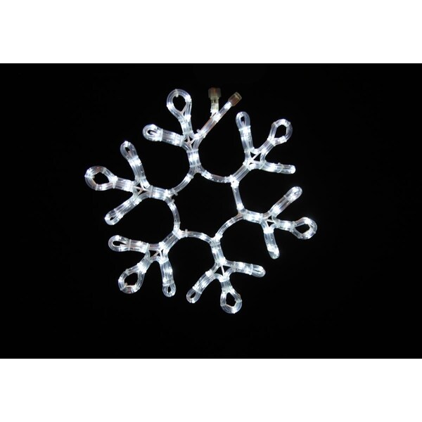 Queens Of Christmas 18 in. Ropelit Snowflake, Pure White - SF-SNFLAKE-18-PW