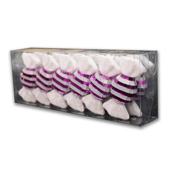 Queens Of Christmas Candy Ornaments, Pink, 12PK - ORN-12PK-CDY-PI