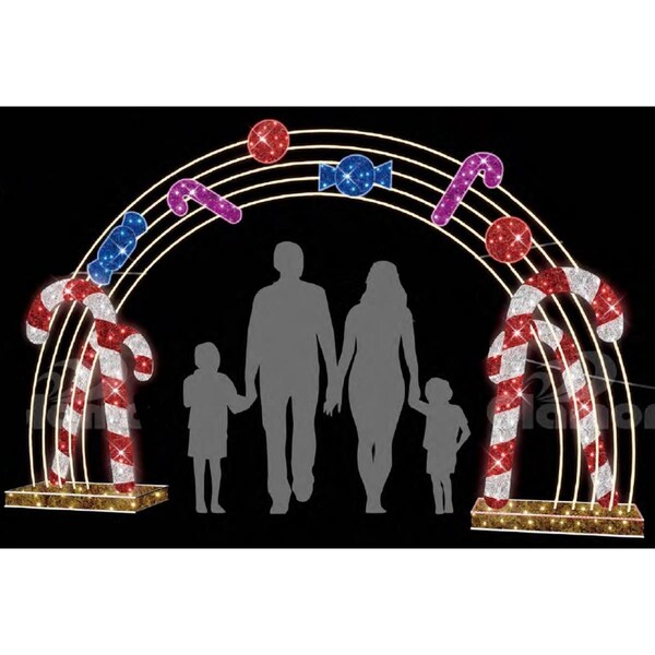 Queens Of Christmas 10 ft. Candy Arch - WL-MTNF-ARCH-CNDY