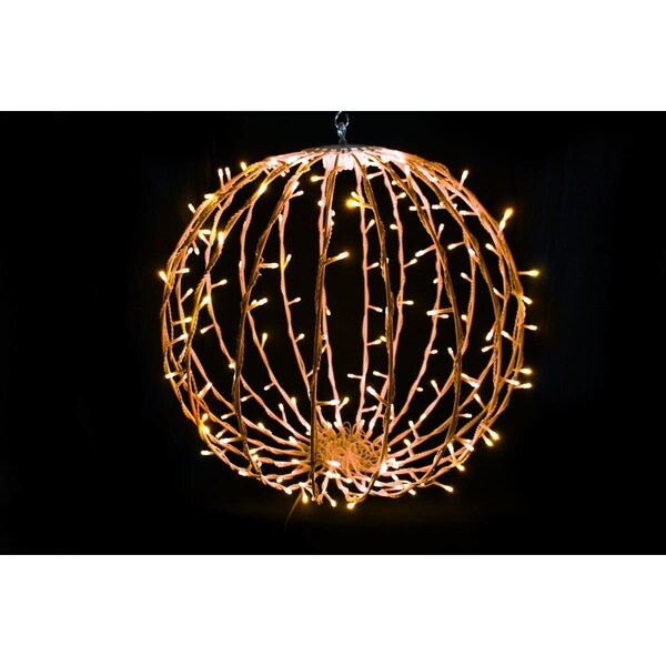 Queens Of Christmas 20 in. LED Sphere Lights, Orange - 200 Count - S-200SPH-OR-20