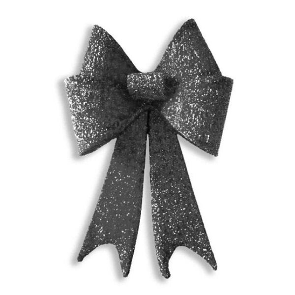 Queens Of Christmas 30 in. Christmas Mesh Bow, Silver - BOW-MESH-30-SV