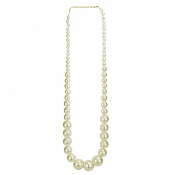 Northlight Seasonal 18.75 in. Glamour Time White Pearl Beaded Swag Garland Christmas Ornament - 31581358
