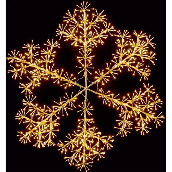 Queens Of Christmas 2 ft. LED Snowflake Wall Mount, Gold - WM-SNFL02-LWW
