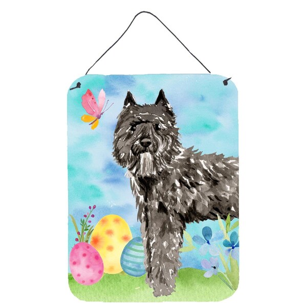 Carolines Treasures Easter Eggs Bouvier Des Flandres Wall or Door Hanging Prints - CK1922DS1216