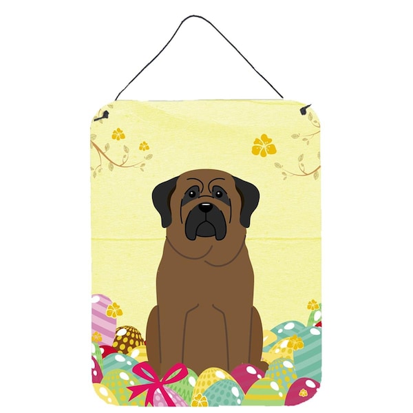 Carolines Treasures Easter Eggs Bullmastiff Wall or Door Hanging Prints - BB6084DS1216