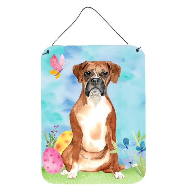Carolines Treasures Easter Eggs Boxer Wall or Door Hanging Prints - CK1921DS1216