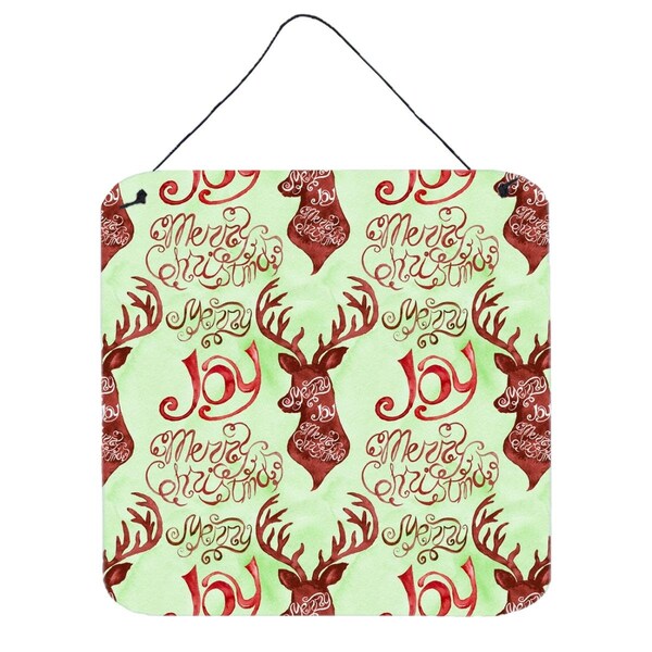 Micasa Merry Christmas Joy Reindeer Wall or Door Hanging Prints6 x 6 in. - MI231239
