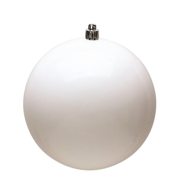 Vickerman 2.75 in. White Shiny UV Treated Christmas Ornament Ball, 12PK - N590711DSV