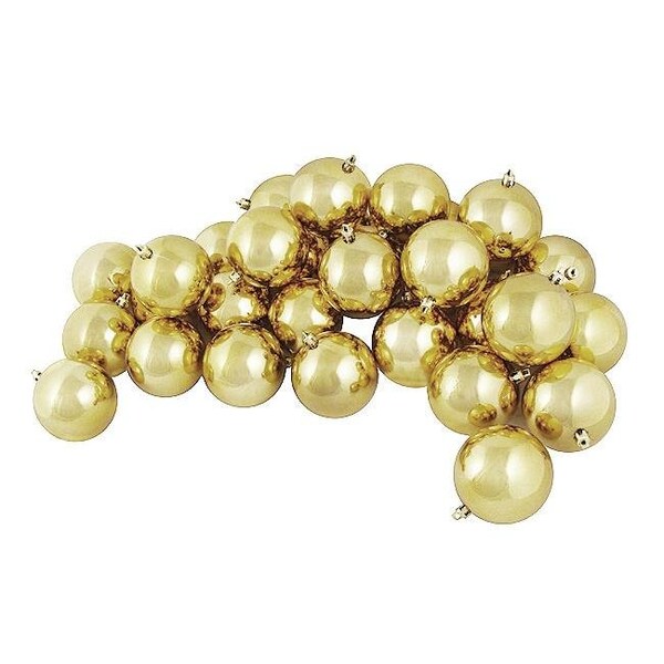 Northlight Seasonal Northlight Seasonal 31744273 Shiny Vegas Gold Shatterproof Christmas Ball Ornaments - 31744273