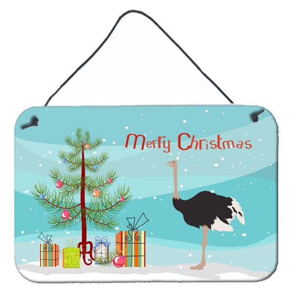 Carolines Treasures Common Ostrich Christmas Wall or Door Hanging Prints - BB9291DS812