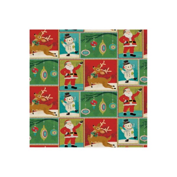 Trademark Fine Art Holli Conger 'Retro Christmas repeat 2' Canvas Art, 14x14 - ALI47382-C1414GG