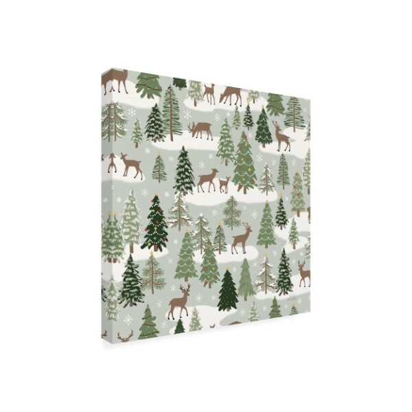 Trademark Fine Art Laura Marshall 'Christmas Village Pattern XI' Canvas Art, 35x35 - WAP11983-C3535GG