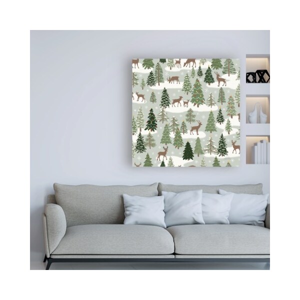 Trademark Fine Art Laura Marshall 'Christmas Village Pattern XI' Canvas Art, 35x35 - WAP11983-C3535GG