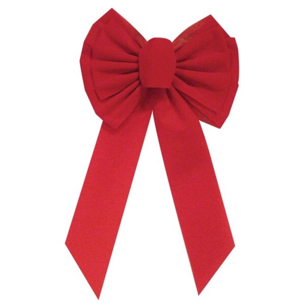 Coolcollectibles 7358ACE 11 Loop Velvet Bow  Red - pack of 12, 12PK - CO32316