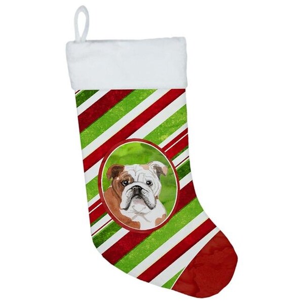 Carolines Treasures Carolines Treasures CK4060CS Christmas Snowflakes English Bulldog Christmas Stocking - CK4060CS