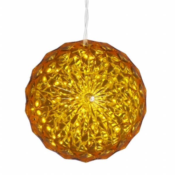 Vickerman 30 Light x 6 in. LED Yellow Crystal Ball Outdoor - X106607