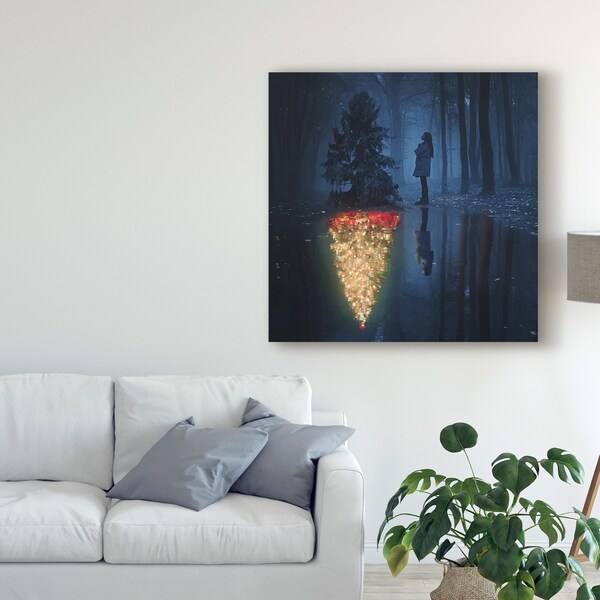 Trademark Fine Art Terry F 'The Hope Of Christmas' Canvas Art, 14x14 - 1X08026-C1414GG