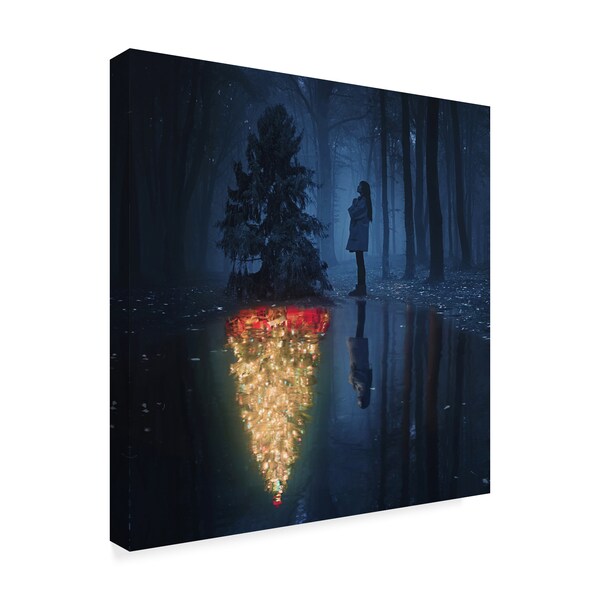Trademark Fine Art Terry F 'The Hope Of Christmas' Canvas Art, 14x14 - 1X08026-C1414GG