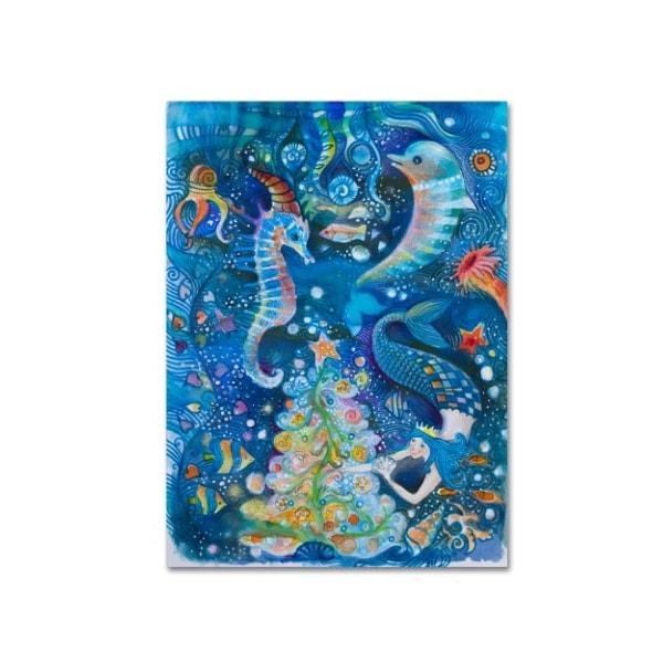 Trademark Fine Art Oxana Ziaka 'Christmas In The Ocean' Canvas Art, 14x19 - ALI11551-C1419GG