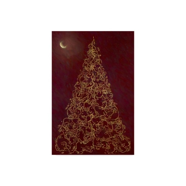 Trademark Fine Art Cora Niele 'Christmas Tree In Moonlight' Canvas Art, 22x32 - ALI41847-C2232GG