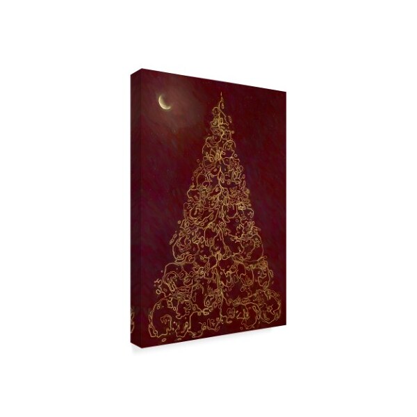 Trademark Fine Art Cora Niele 'Christmas Tree In Moonlight' Canvas Art, 22x32 - ALI41847-C2232GG
