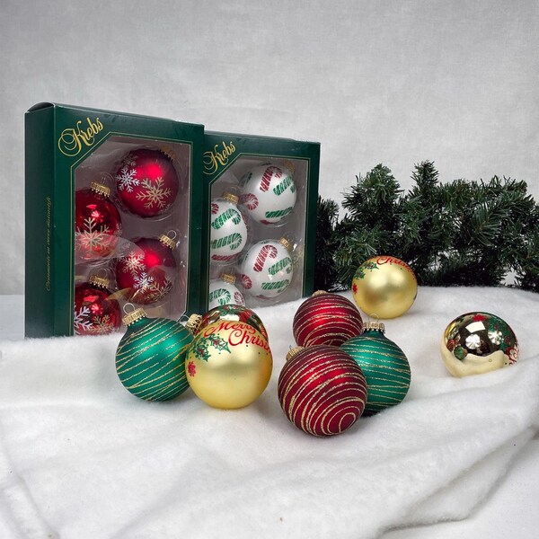 Christmas By Krebs Christmas by Krebs Gold/Green/Red/White Ball Ornaments - CBK011004A