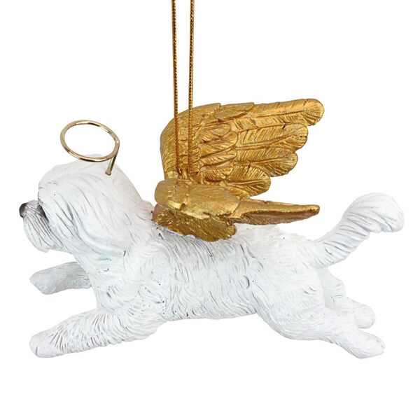 Design Toscano Honor the Pooch: Maltese Holiday Dog Angel Ornament - JH170735
