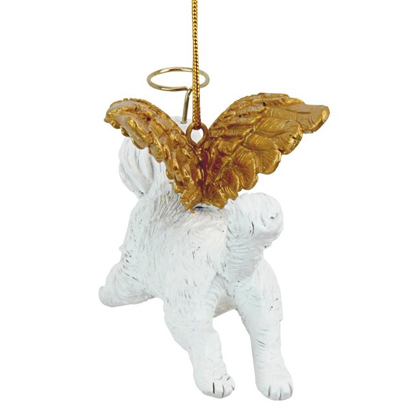Design Toscano Honor the Pooch: Maltese Holiday Dog Angel Ornament - JH170735