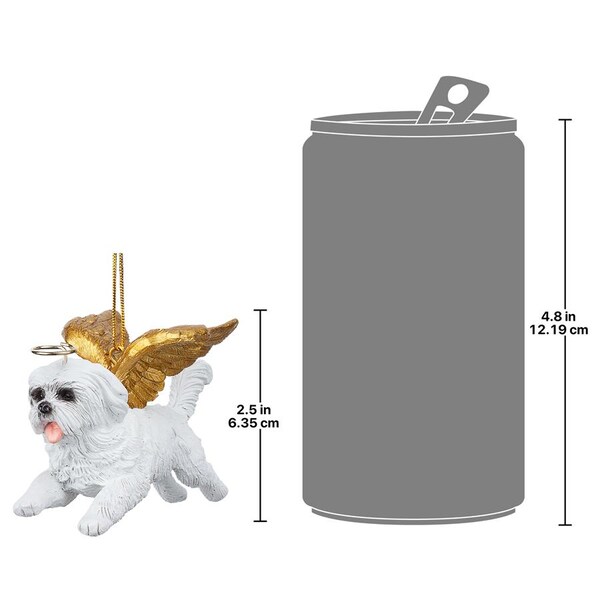 Design Toscano Honor the Pooch: Maltese Holiday Dog Angel Ornament - JH170735