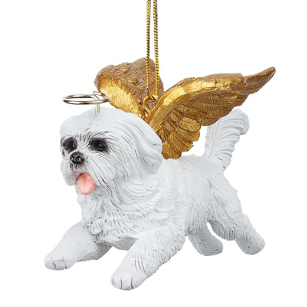 Design Toscano Honor the Pooch: Maltese Holiday Dog Angel Ornament - JH170735