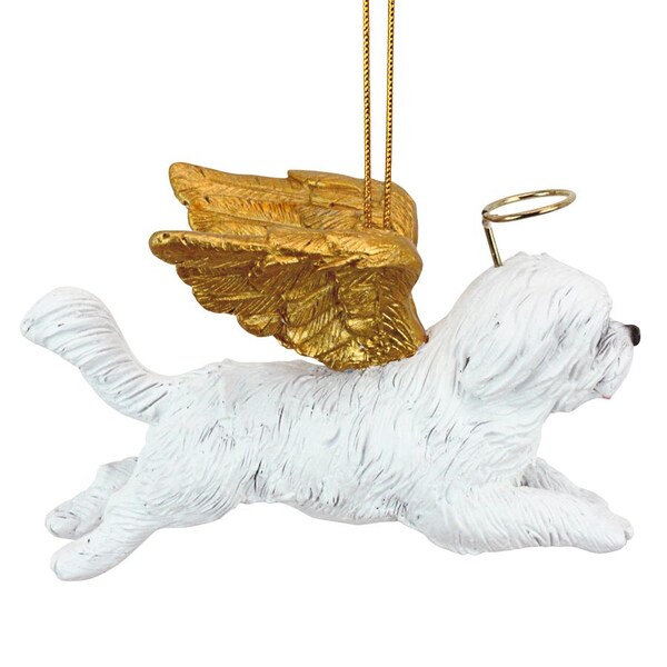 Design Toscano Honor the Pooch: Maltese Holiday Dog Angel Ornament - JH170735