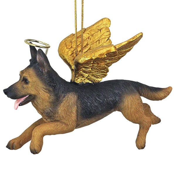 Design Toscano Honor the Pooch: German Shepherd Holiday Dog Angel Ornament - JH170718