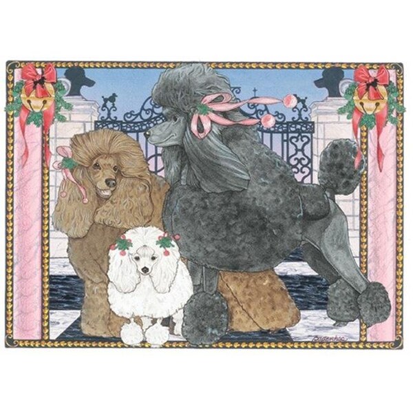 Pipsqueak Productions Pipsqueak Productions C479 Holiday Boxed Cards- Poodles Mix - C479
