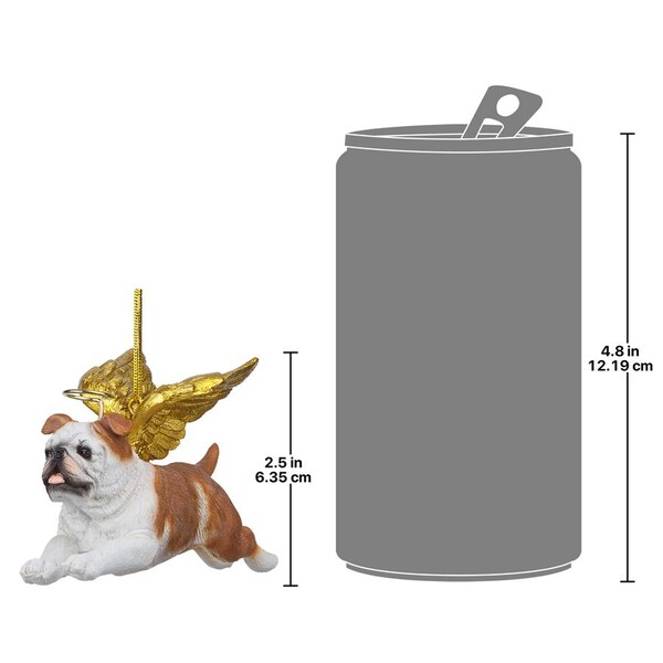 Design Toscano Honor the Pooch: Bulldog Holiday Dog Angel Ornament - JH170733