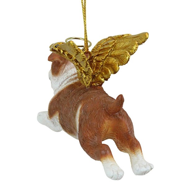 Design Toscano Honor the Pooch: Bulldog Holiday Dog Angel Ornament - JH170733